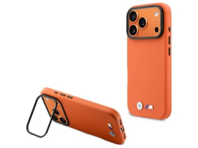 BMW M Metal Logo MagSafe Case for iPhone 17 Pro Max - Orange BMW M Metal Logo MagSafe Case for iPhone 17 Pro Max - Orange