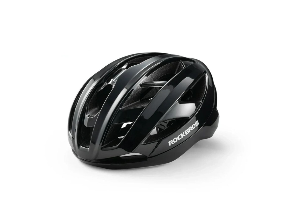 Capacete de ciclismo Rockbros LK-69 com estrutura reforçada, tamanhos 58-62 cm - Preto