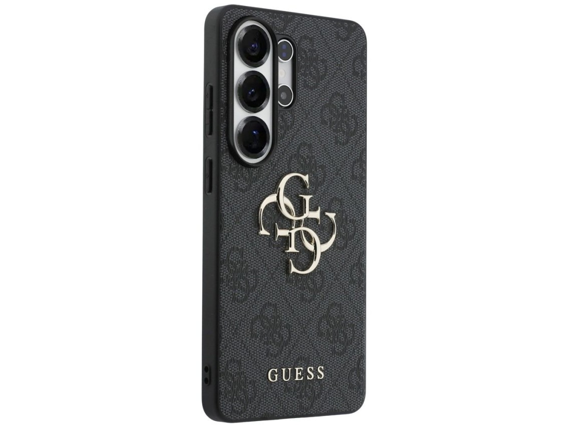 Capa Guess 4G com logo grande em metal para Samsung Galaxy S26 Ultra - Preta