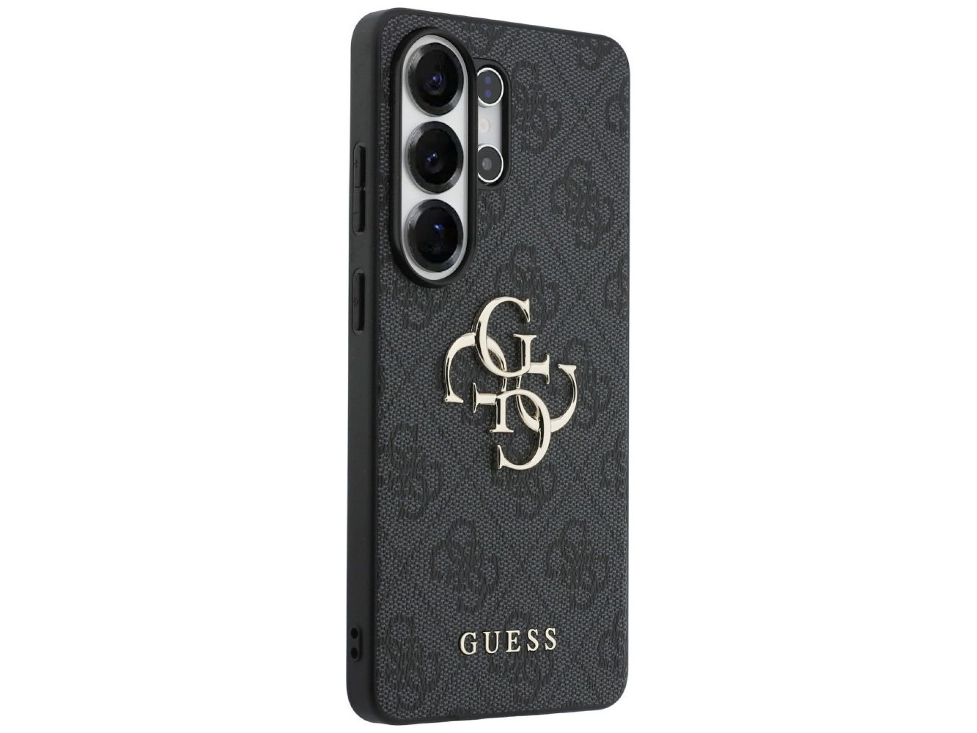Capa Guess 4G com logo grande em metal para Samsung Galaxy S26 Ultra - Preta