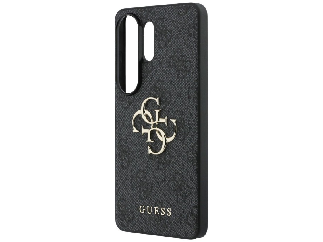 Capa Guess 4G com logo grande em metal para Samsung Galaxy S26 Ultra - Preta