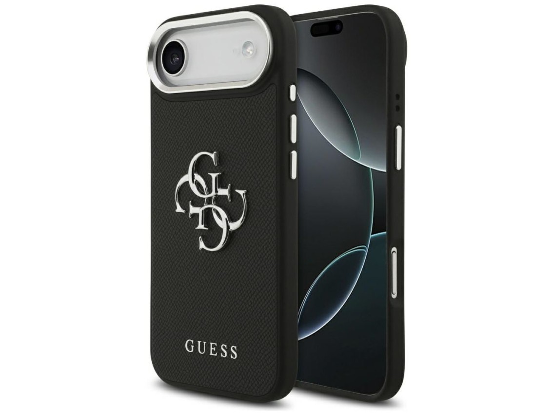 Guess Grained Big 4G Classic Logo case for iPhone 17 Air - black