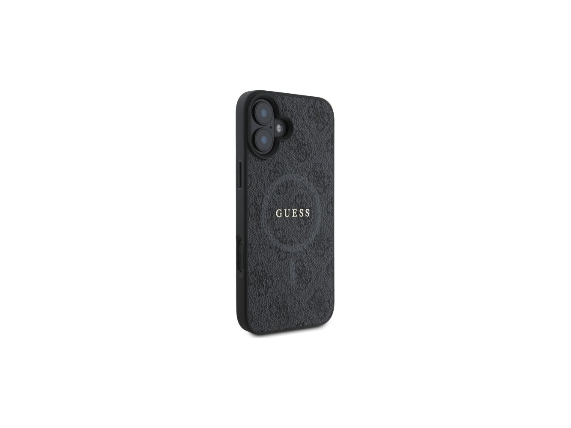 Capa Guess 4G Ring Classic Logo MagSafe para iPhone 16 - preta
