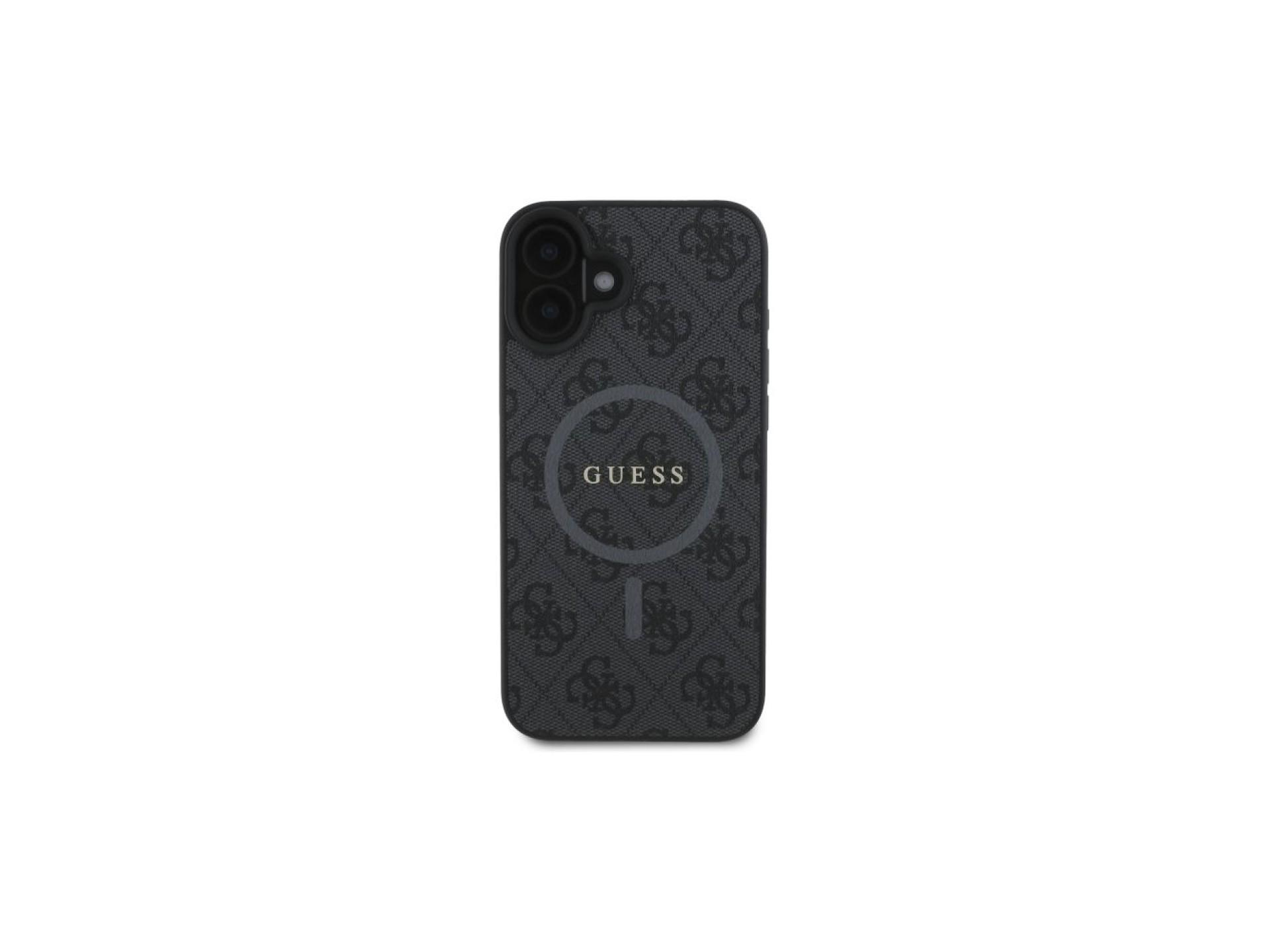 Capa Guess 4G Ring Classic Logo MagSafe para iPhone 16 - preta