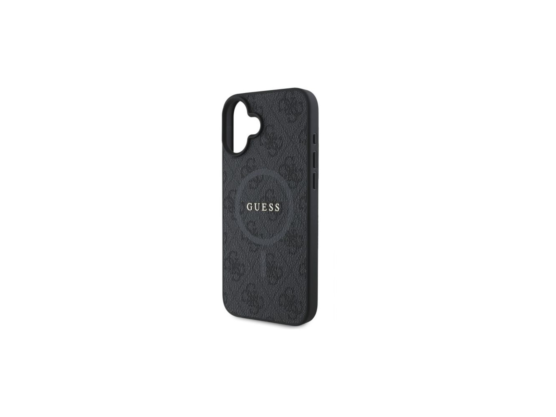 Capa Guess 4G Ring Classic Logo MagSafe para iPhone 16 - preta
