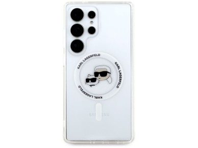 Case Karl Lagerfeld Button Karl & Choupette Heads Printed Logo MagSafe Samsung Galaxy S25 Ultra whit Case Karl Lagerfeld Button Karl & Choupette Heads Printed Logo MagSafe Samsung Galaxy S25 Ultra whit