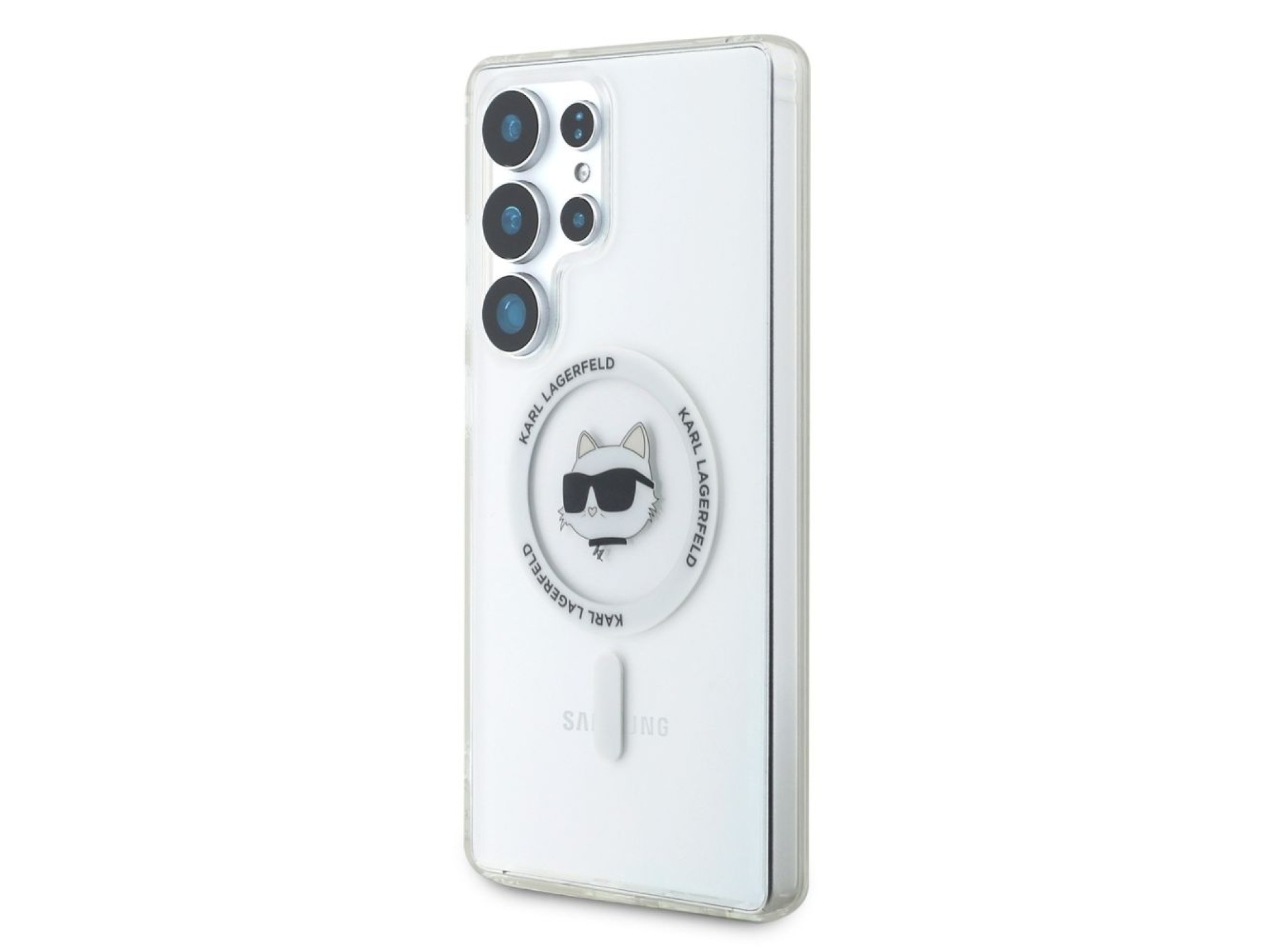 Funda Karl Lagerfeld Button Choupette Head con logo impreso MagSafe para Samsung Galaxy S25 Ultra bl