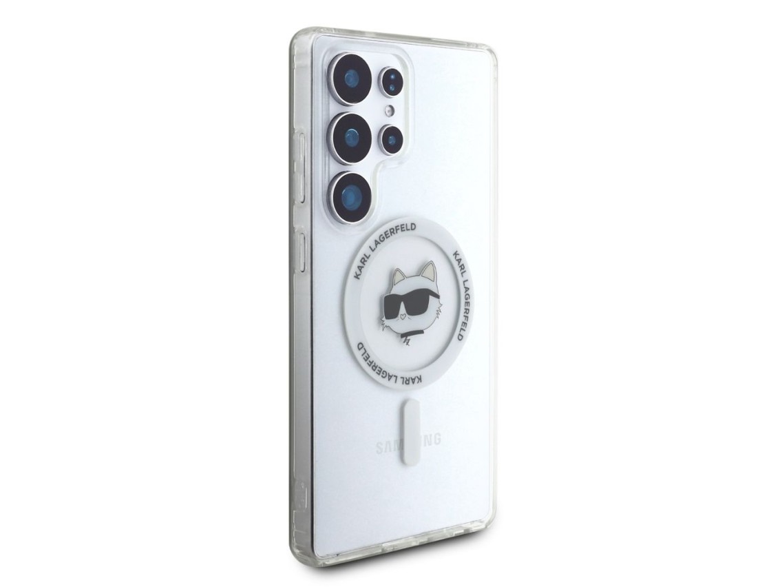 Funda Karl Lagerfeld Button Choupette Head con logo impreso MagSafe para Samsung Galaxy S25 Ultra bl