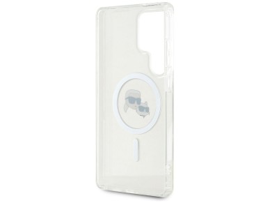 Case Karl Lagerfeld Button Karl & Choupette Heads Printed Logo MagSafe Samsung Galaxy S25 Ultra whit Case Karl Lagerfeld Button Karl & Choupette Heads Printed Logo MagSafe Samsung Galaxy S25 Ultra whit