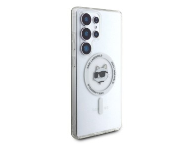Case Karl Lagerfeld Button Choupette Head Printed Logo MagSafe Samsung Galaxy S25 Ultra white Case Karl Lagerfeld Button Choupette Head Printed Logo MagSafe Samsung Galaxy S25 Ultra white