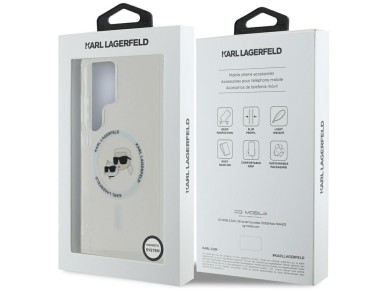 Case Karl Lagerfeld Button Karl & Choupette Heads Printed Logo MagSafe Samsung Galaxy S25 Ultra whit Case Karl Lagerfeld Button Karl & Choupette Heads Printed Logo MagSafe Samsung Galaxy S25 Ultra whit