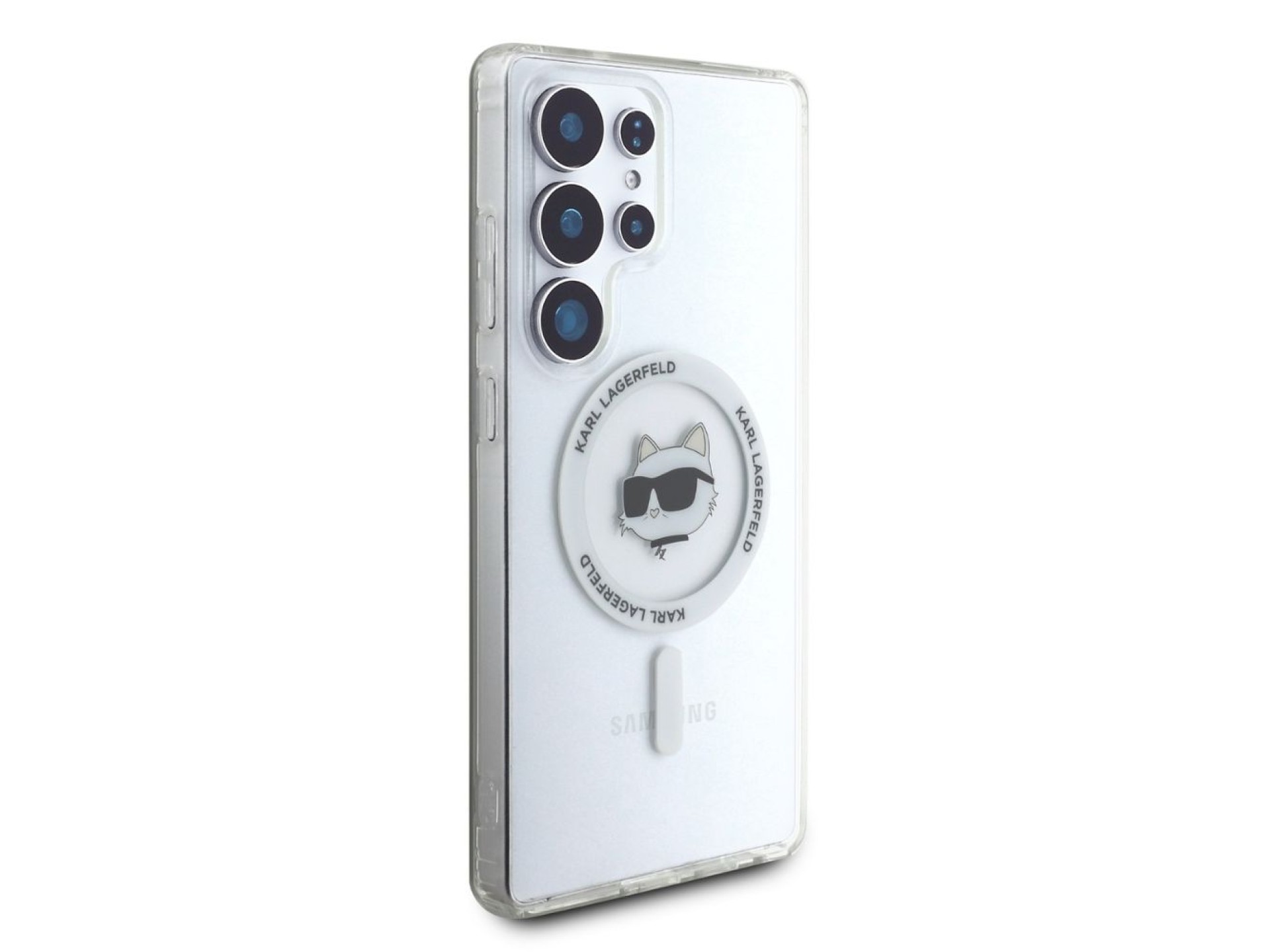 Funda Karl Lagerfeld Button Choupette Head con logo impreso MagSafe para Samsung Galaxy S25 Ultra bl