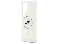 Capa Karl Lagerfeld com botão, logotipo impresso das cabeças de Karl e Choupette, MagSafe para Samsu Capa Karl Lagerfeld com botão, logotipo impresso das cabeças de Karl e Choupette, MagSafe para Samsu