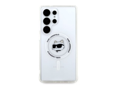 Case Karl Lagerfeld Button Choupette Head Printed Logo MagSafe Samsung Galaxy S25 Ultra white Case Karl Lagerfeld Button Choupette Head Printed Logo MagSafe Samsung Galaxy S25 Ultra white