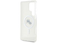 Case Karl Lagerfeld Button Karl & Choupette Heads Printed Logo MagSafe Samsung Galaxy S25 Ultra whit