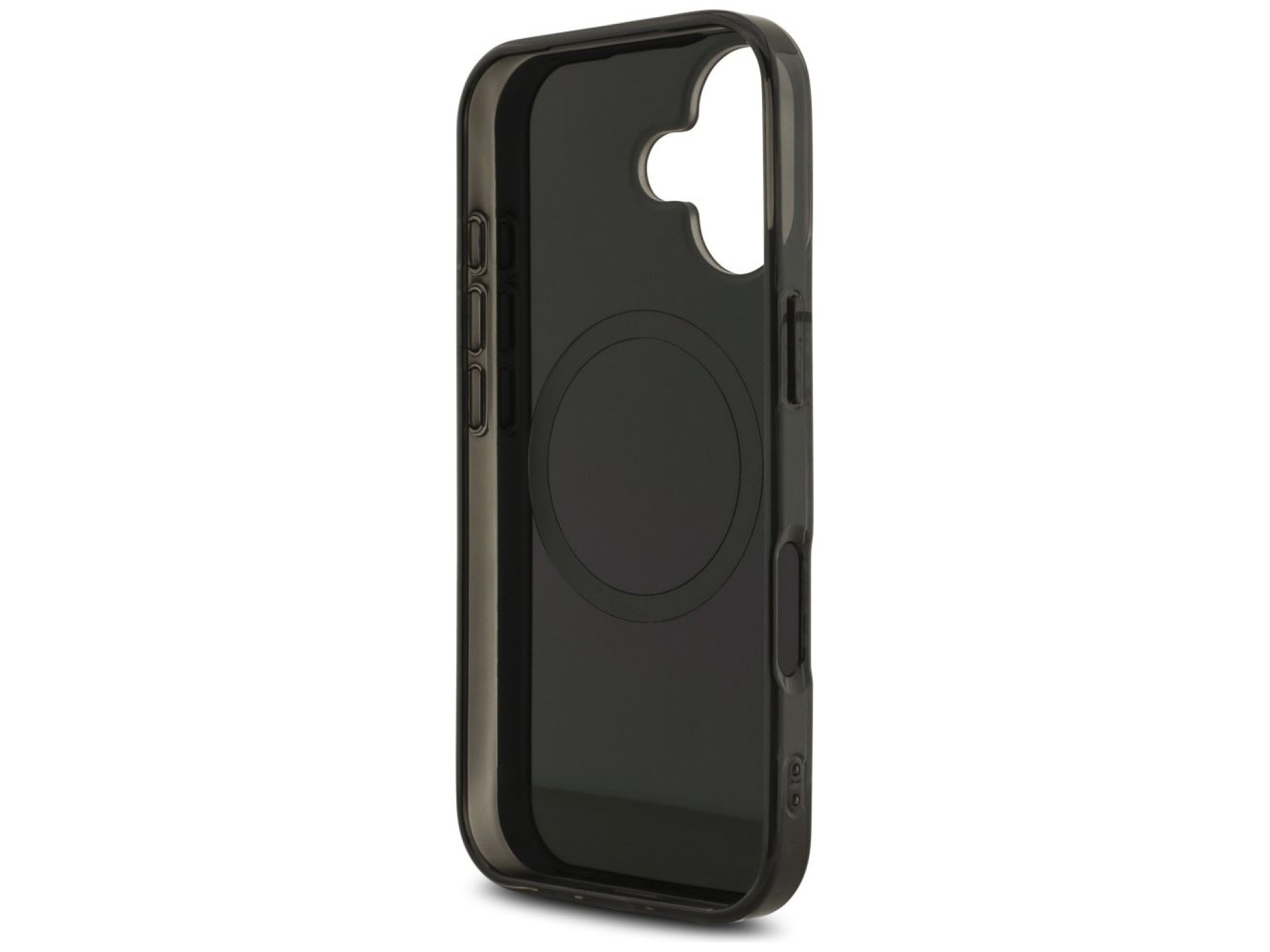 AMG Double Layer Transparent Rhombs MagSafe Case for iPhone 17 - Black and Red