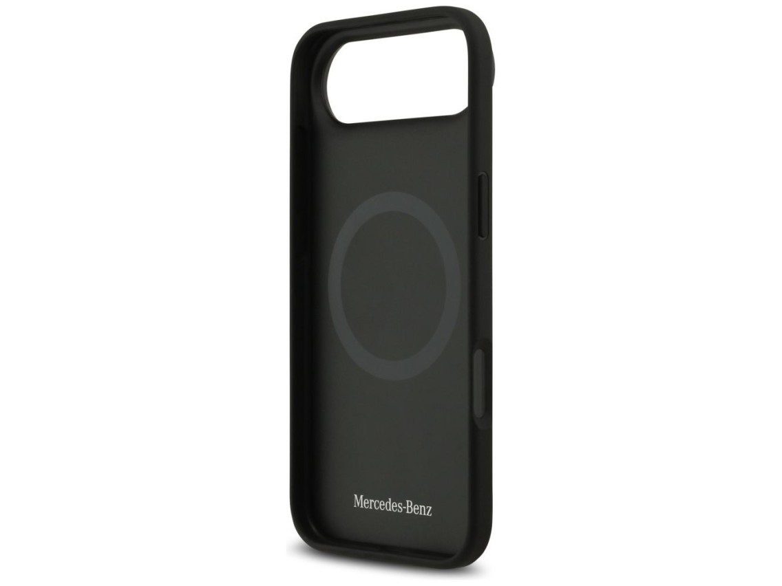 Capa Mercedes Leather The Move MagSafe para iPhone 17 Air - preta