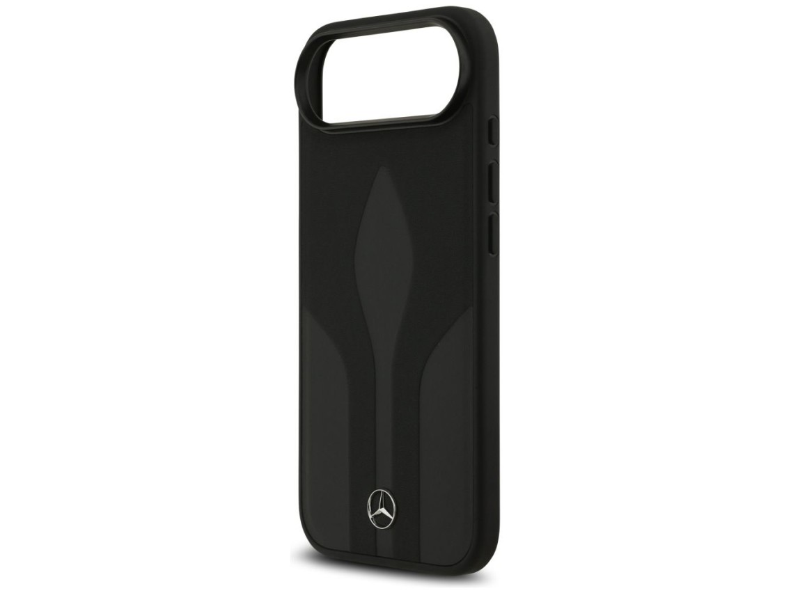 Capa Mercedes Leather The Move MagSafe para iPhone 17 Air - preta