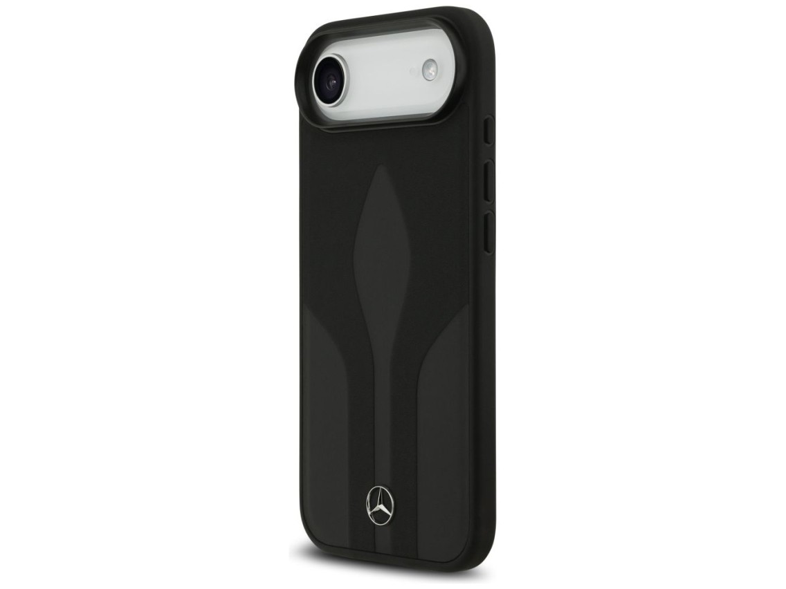 Capa Mercedes Leather The Move MagSafe para iPhone 17 Air - preta