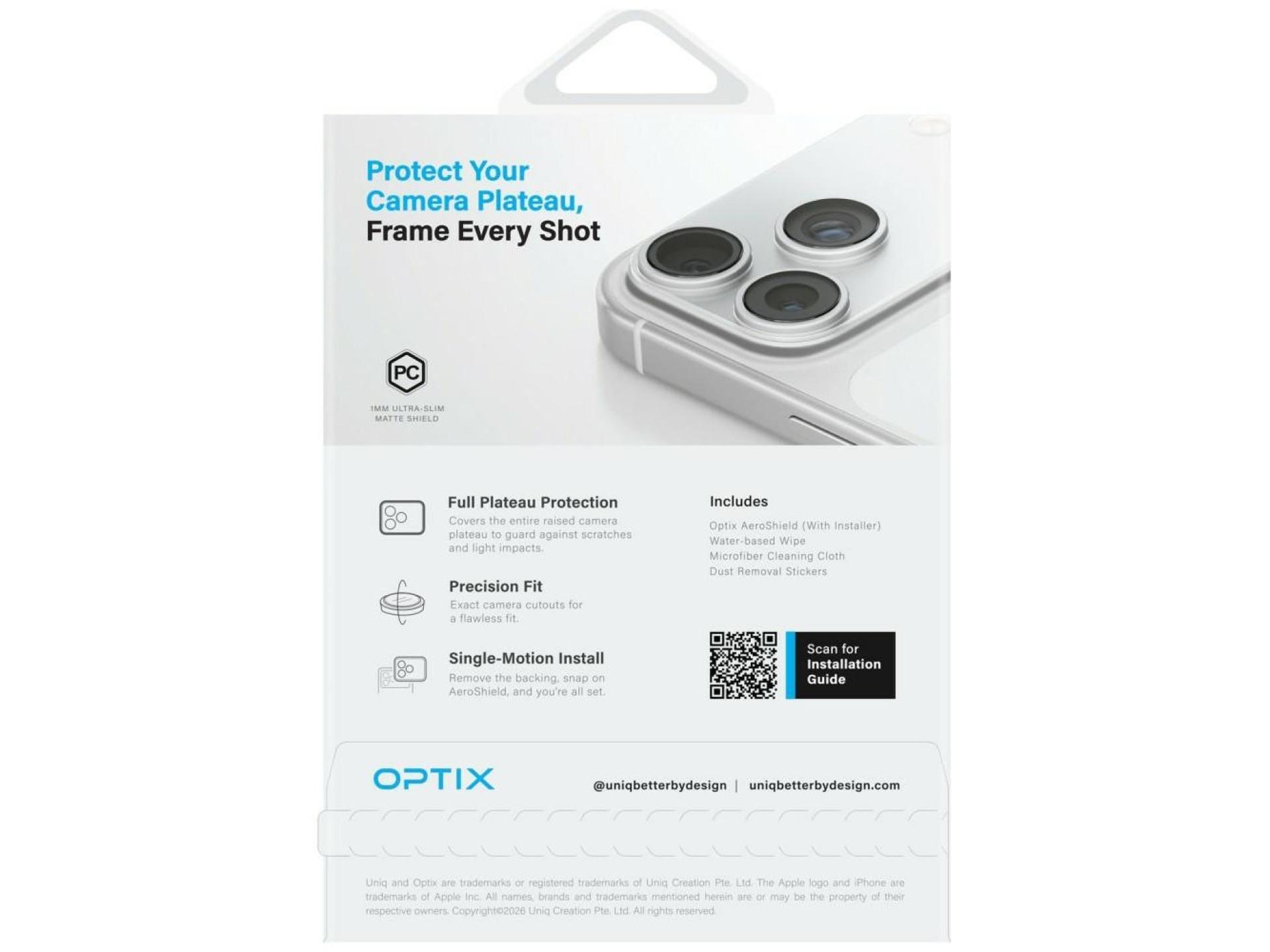 Protector de módulo de cámara Uniq Optix Aeroshield para iPhone 17 Pro Max