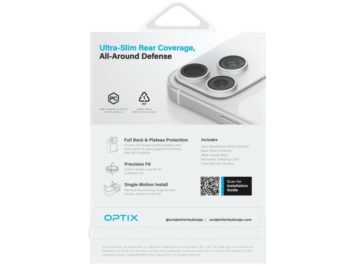Protector de m�dulo de c�mara Uniq Optix Aeroshield+ para iPhone 17 Pro Max