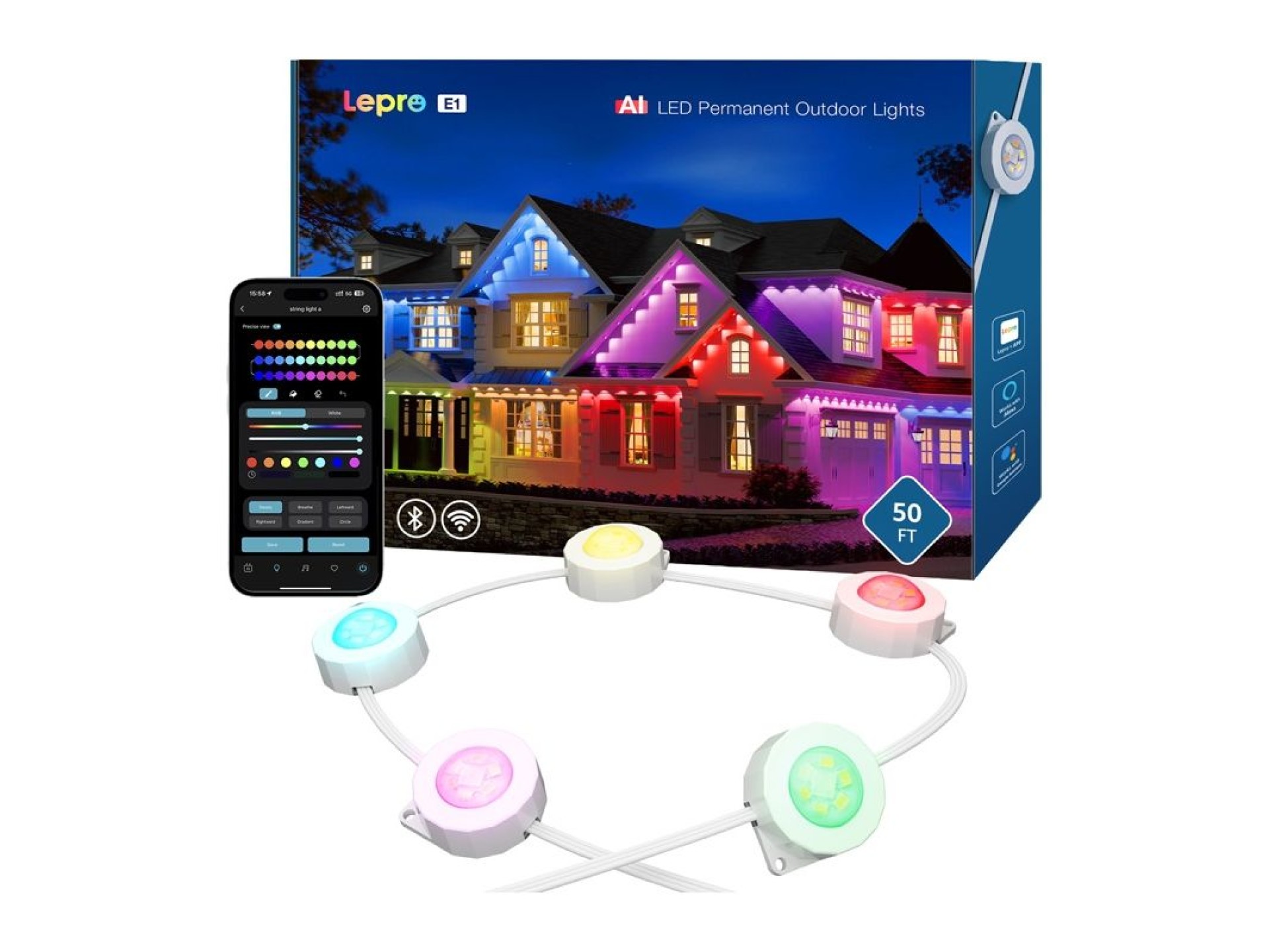 Lámpara de plafón Lepro E1-60