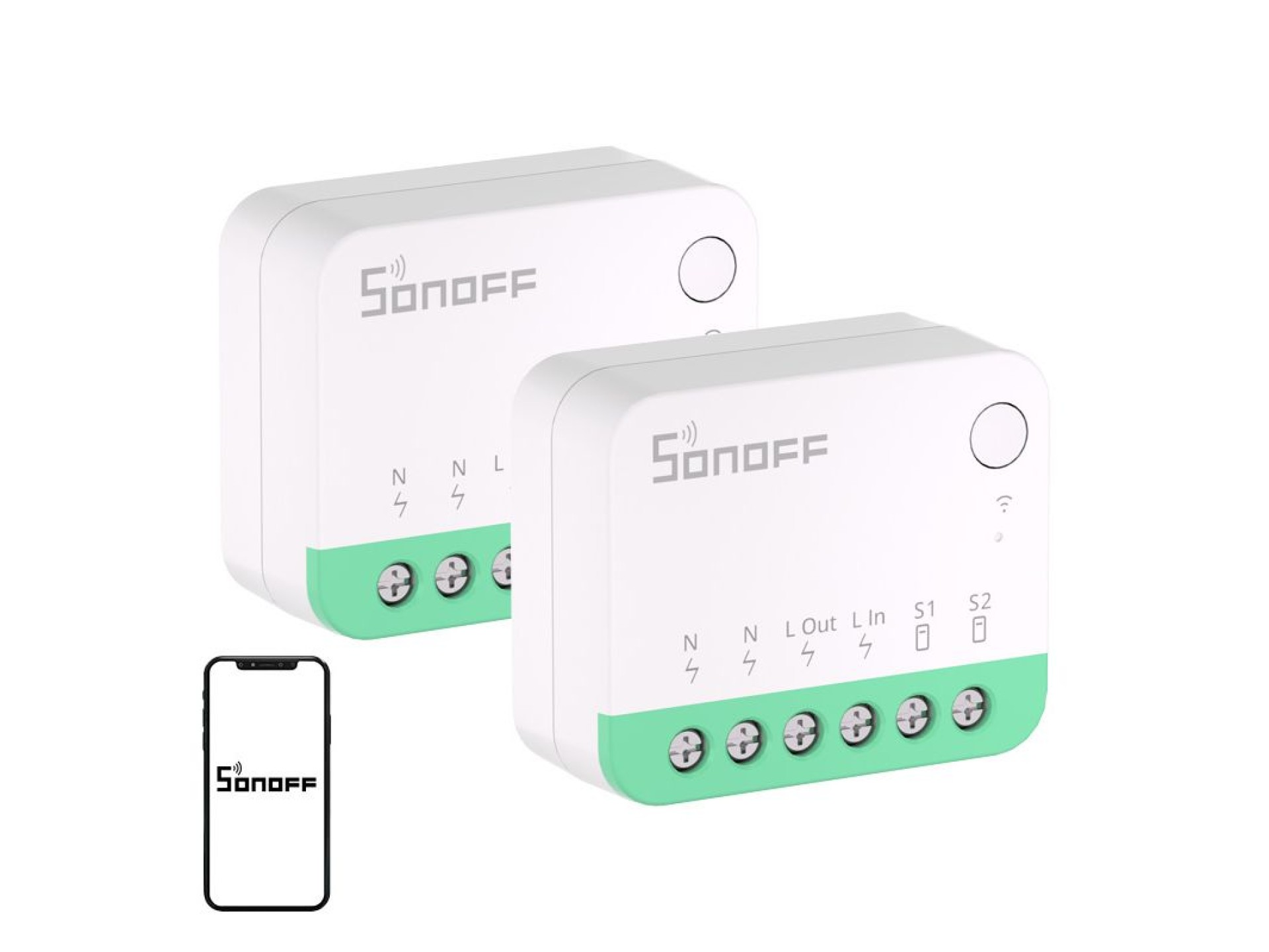 Interruptor de materia SONOFF MINIR4M (Extreme), paquete de 2