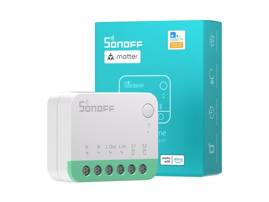 Interruptor de materia SONOFF MINIR4M (Extreme), paquete de 2