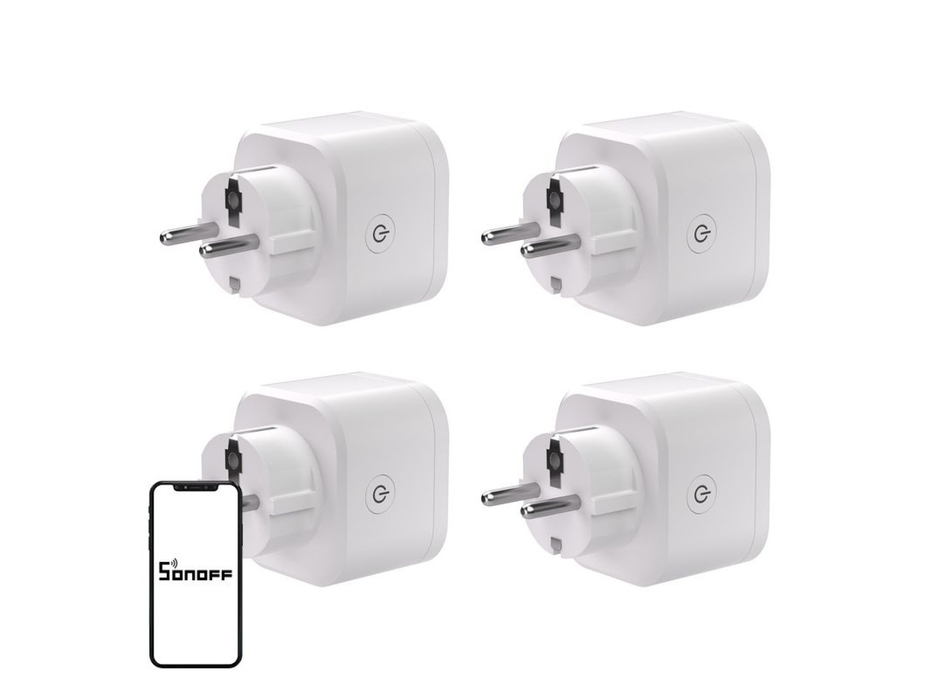 SONOFF S61s Matter External Plug via Wi-Fi, 4-Pack