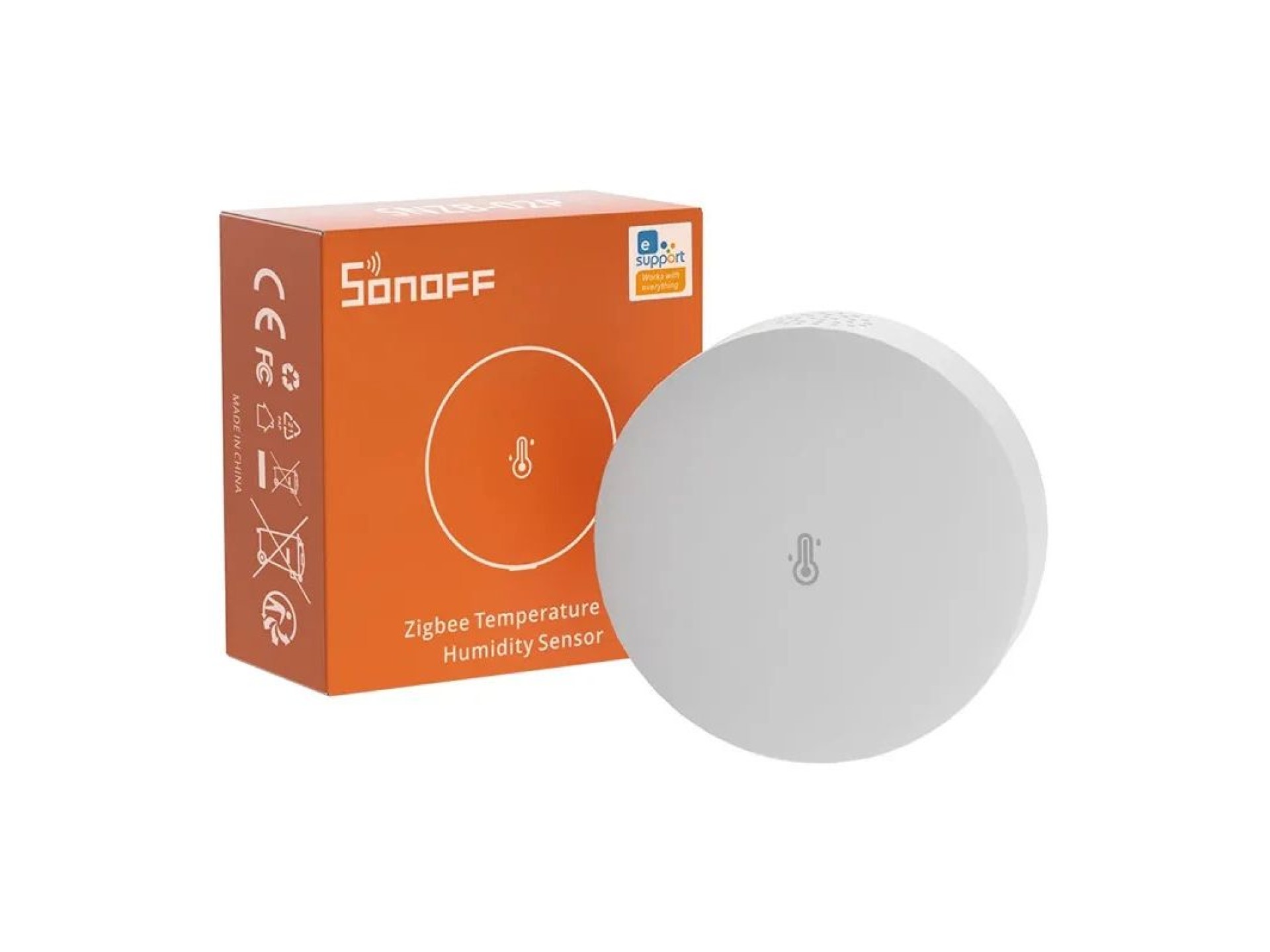 ZigBee Sonoff SNZB-02P smart temperature and humidity sensor (round)