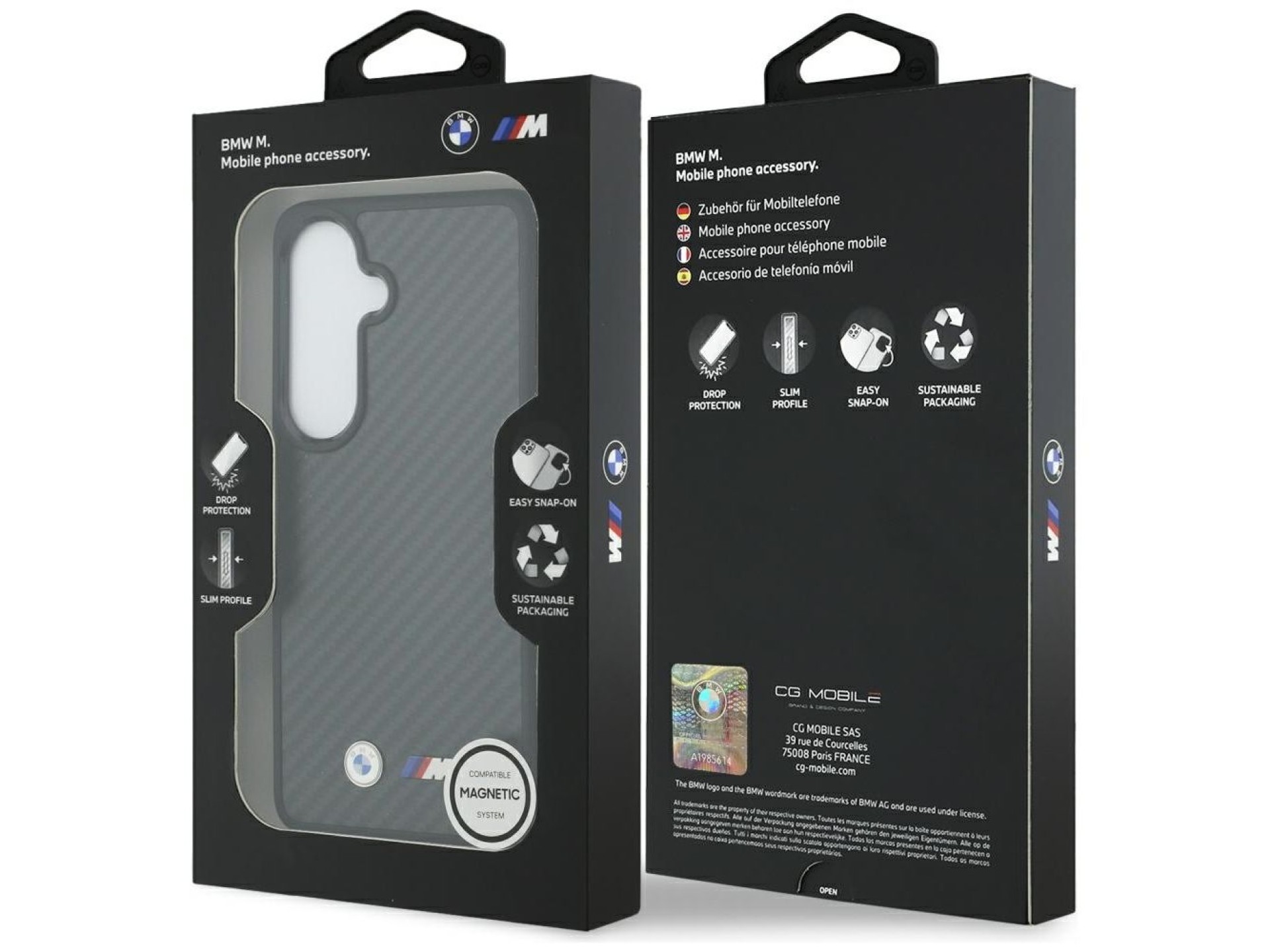 BMW M Kevlar Logo MagSafe Case for Samsung Galaxy S26 - Black