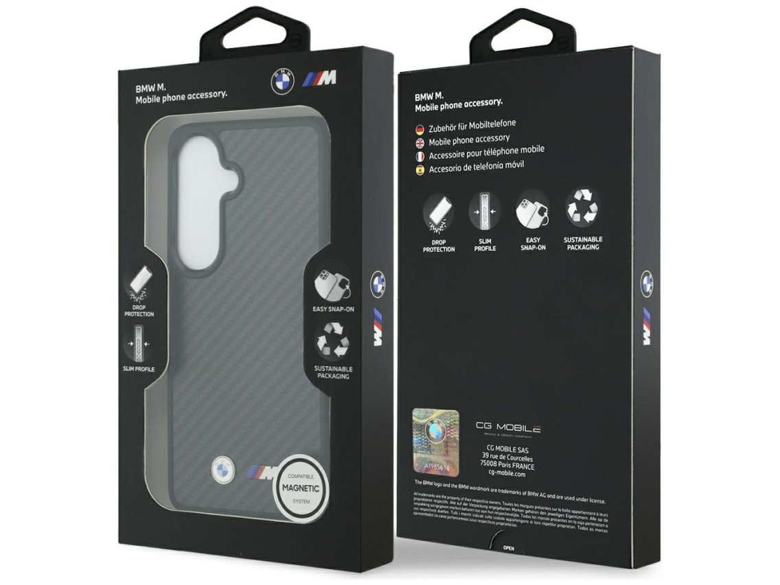 BMW M Kevlar Logo MagSafe Case for Samsung Galaxy S26 - Black