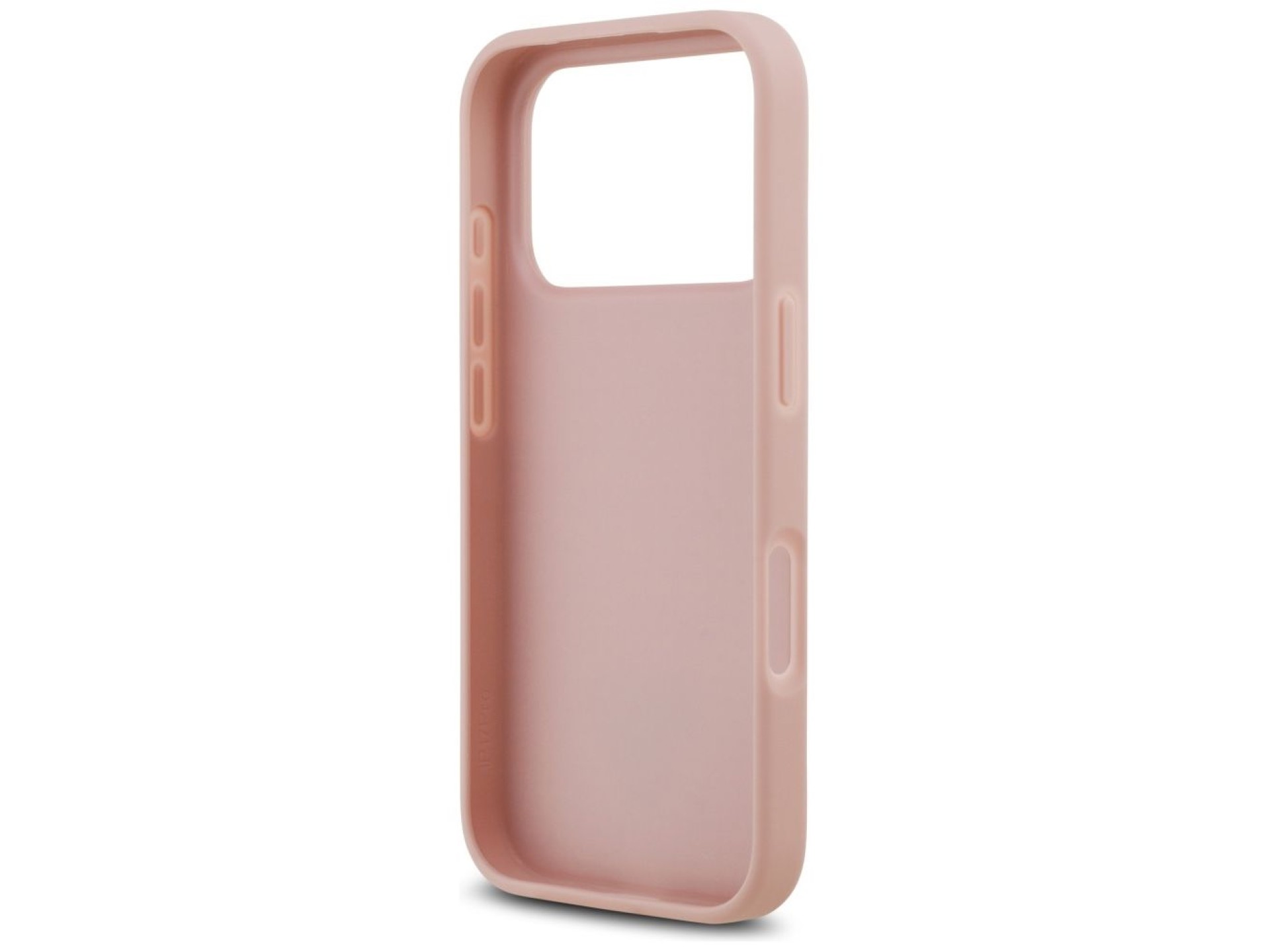 Capa para iPhone 17 Pro com logo triangular cravejado de strass da Guess - Rosa