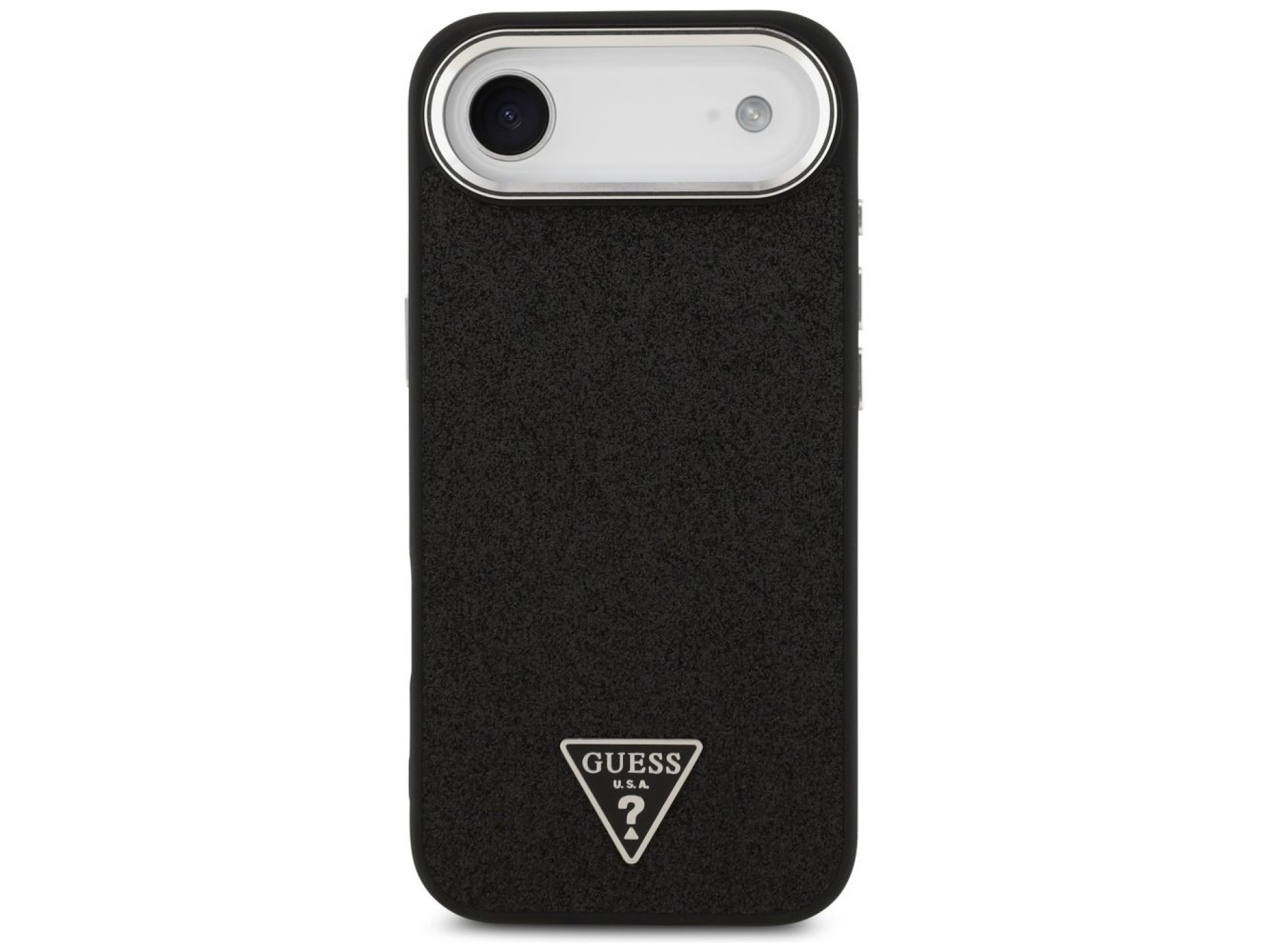 Capa MagSafe com Logo Triangular Glitter da Guess para iPhone 17 Air - Preta