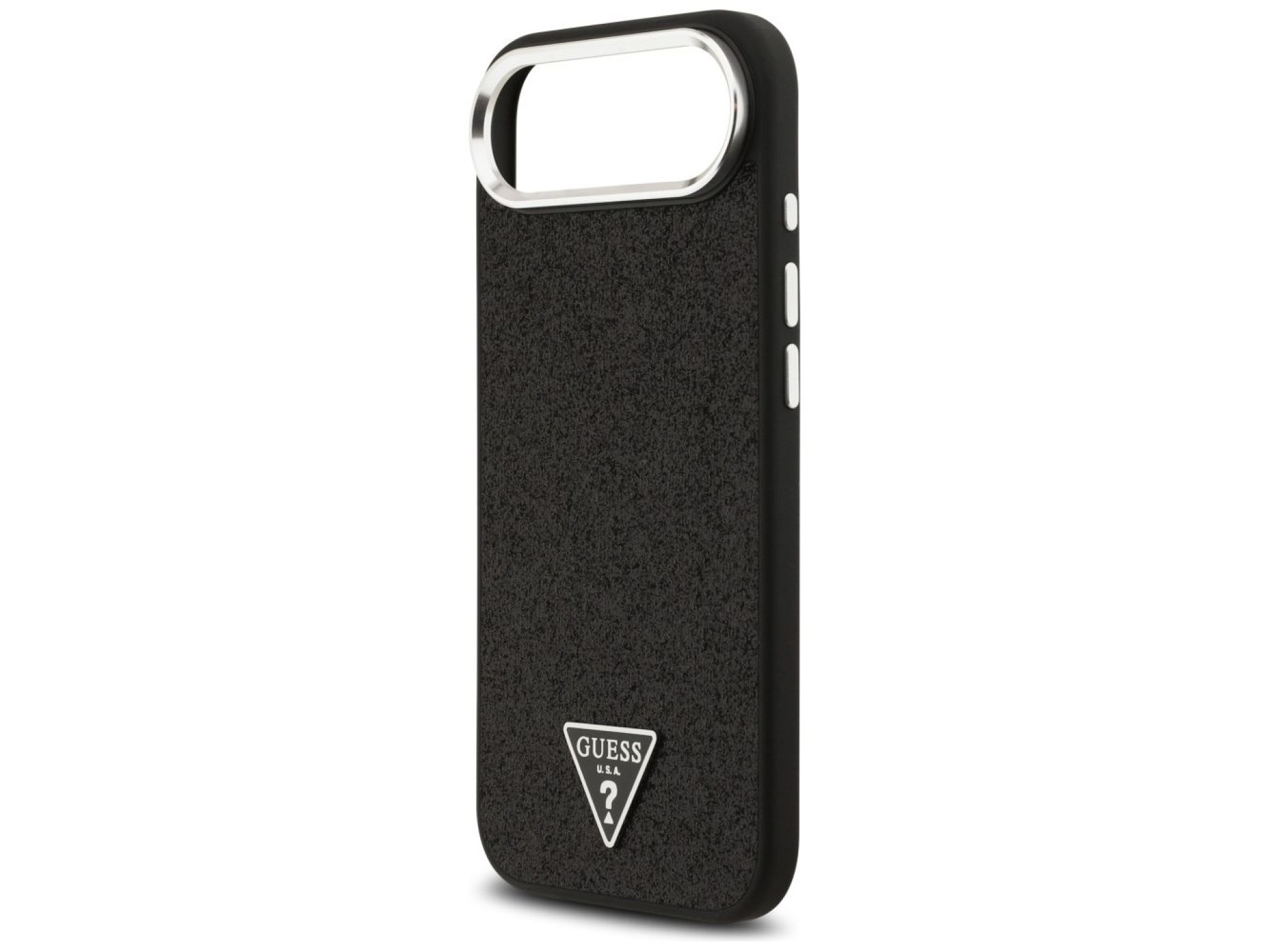 Capa MagSafe com Logo Triangular Glitter da Guess para iPhone 17 Air - Preta
