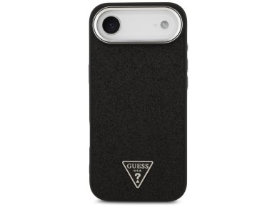 Guess Glitter Triangle Logo MagSafe Case for iPhone 17 Air - Black