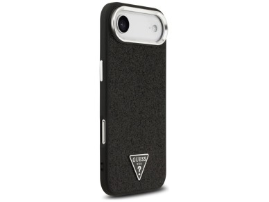Guess Glitter Triangle Logo MagSafe Case for iPhone 17 Air - Black