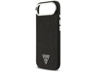 Guess Glitter Triangle Logo MagSafe Case for iPhone 17 Air - Black