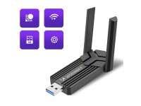 Adaptador inalámbrico USB 3.0 WiFi 6 de doble banda Wozinsky WAX-1800 - Negro Adaptador inalámbrico USB 3.0 WiFi 6 de doble banda Wozinsky WAX-1800 - Negro