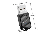 Adaptador USB Wi-Fi 6 de banda dupla Wozinsky WAX-900 com Bluetooth 5.4 - Preto Adaptador USB Wi-Fi 6 de banda dupla Wozinsky WAX-900 com Bluetooth 5.4 - Preto