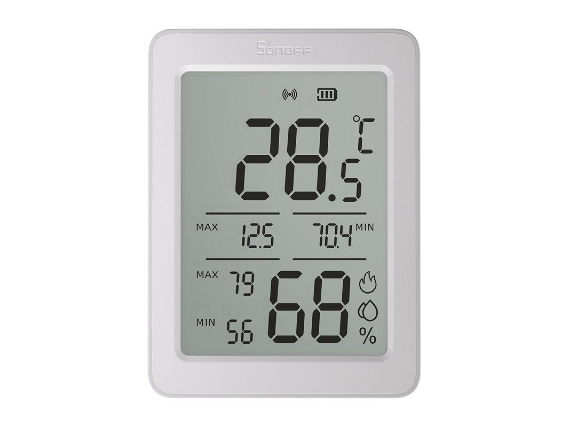 Sensor de temperatura e umidade SONOFF ZigBee SNZB-02DR2, pacote com 2 unidades