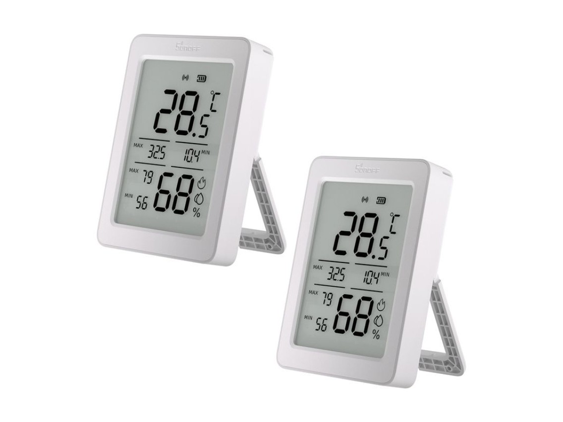Sensor de temperatura e umidade SONOFF ZigBee SNZB-02DR2, pacote com 2 unidades