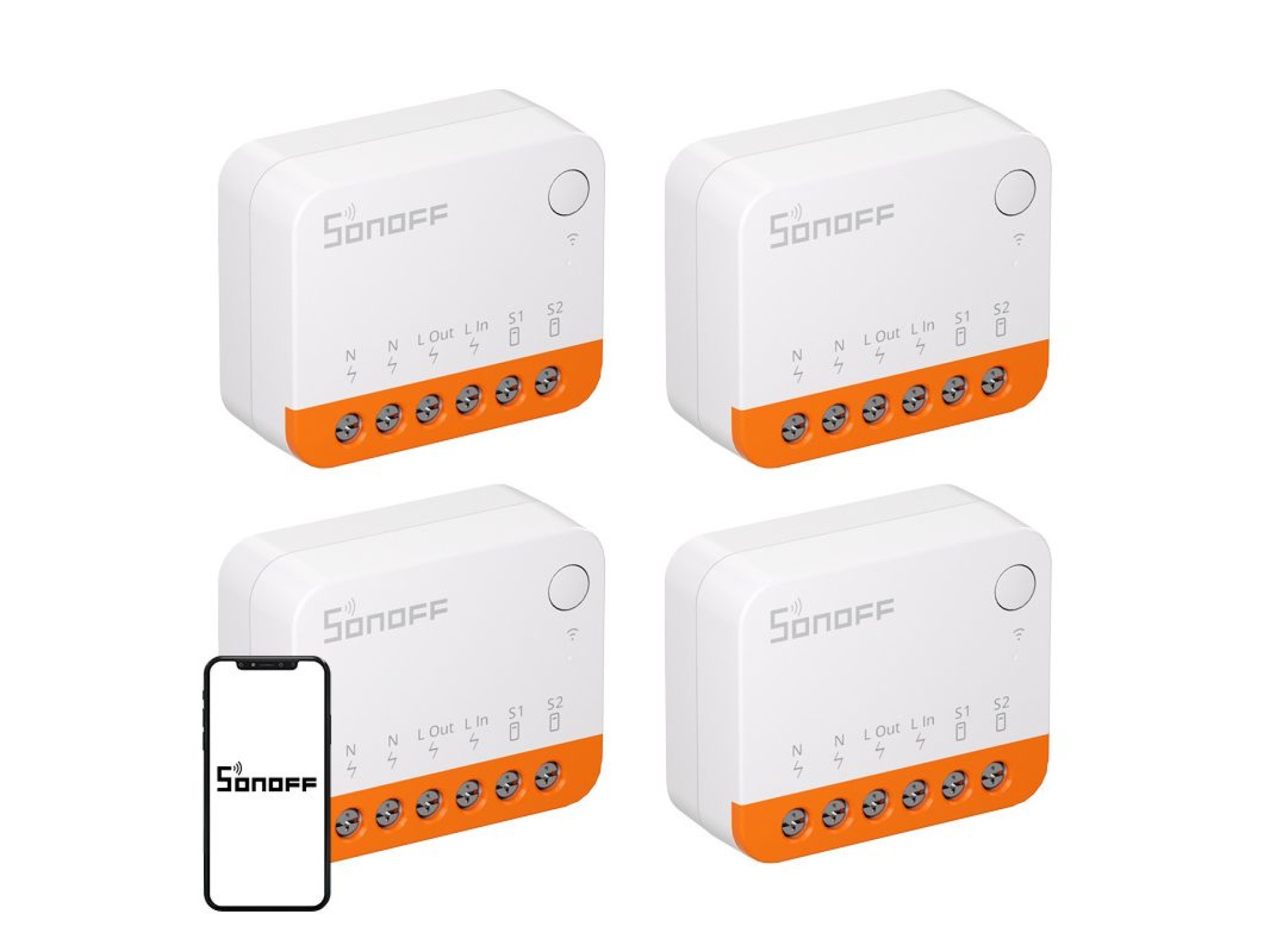 Interruptor SONOFF MINIR4 (Extreme), paquete de 4