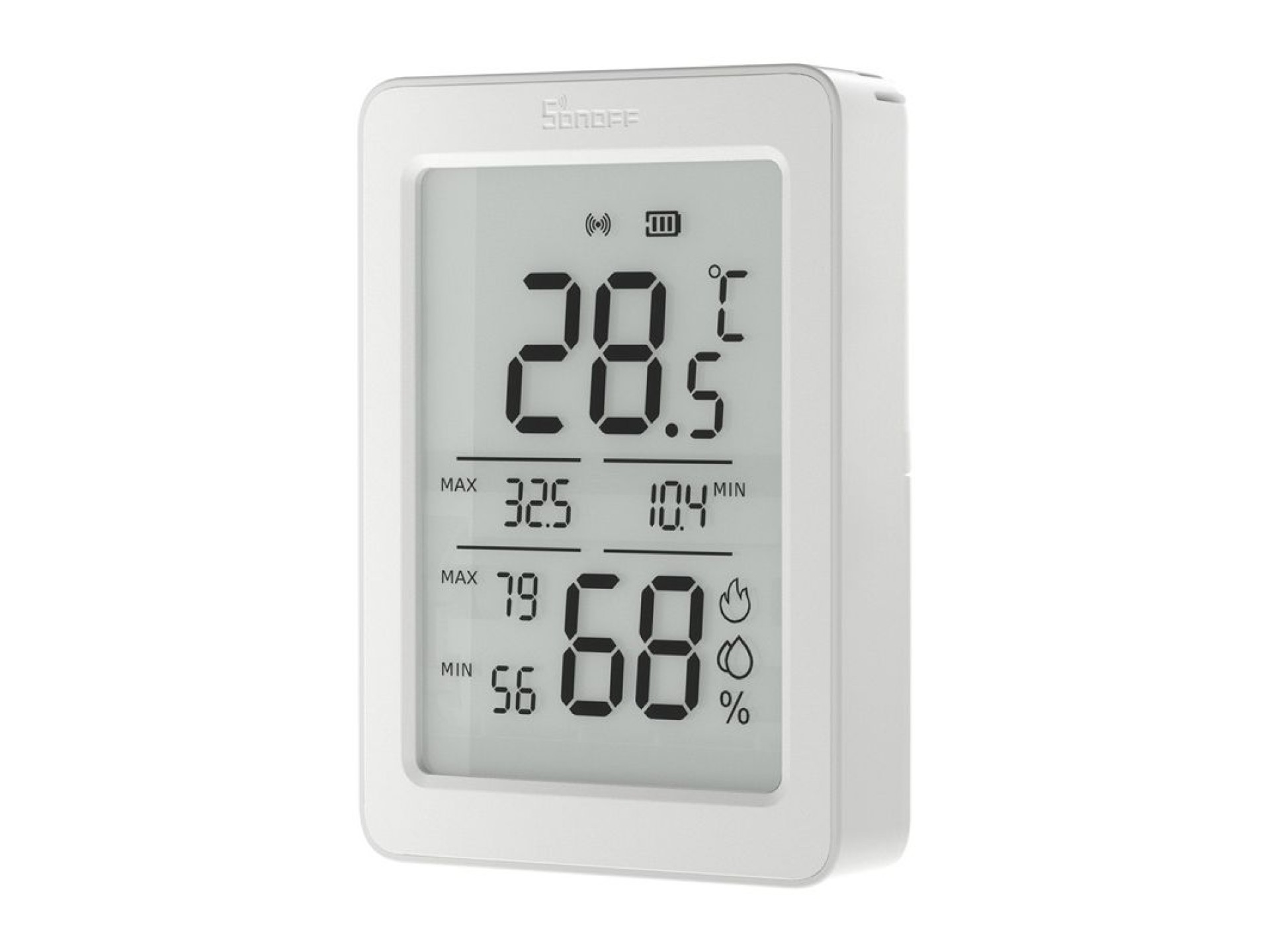 Sensor de temperatura e umidade SONOFF ZigBee SNZB-02DR2, pacote com 2 unidades