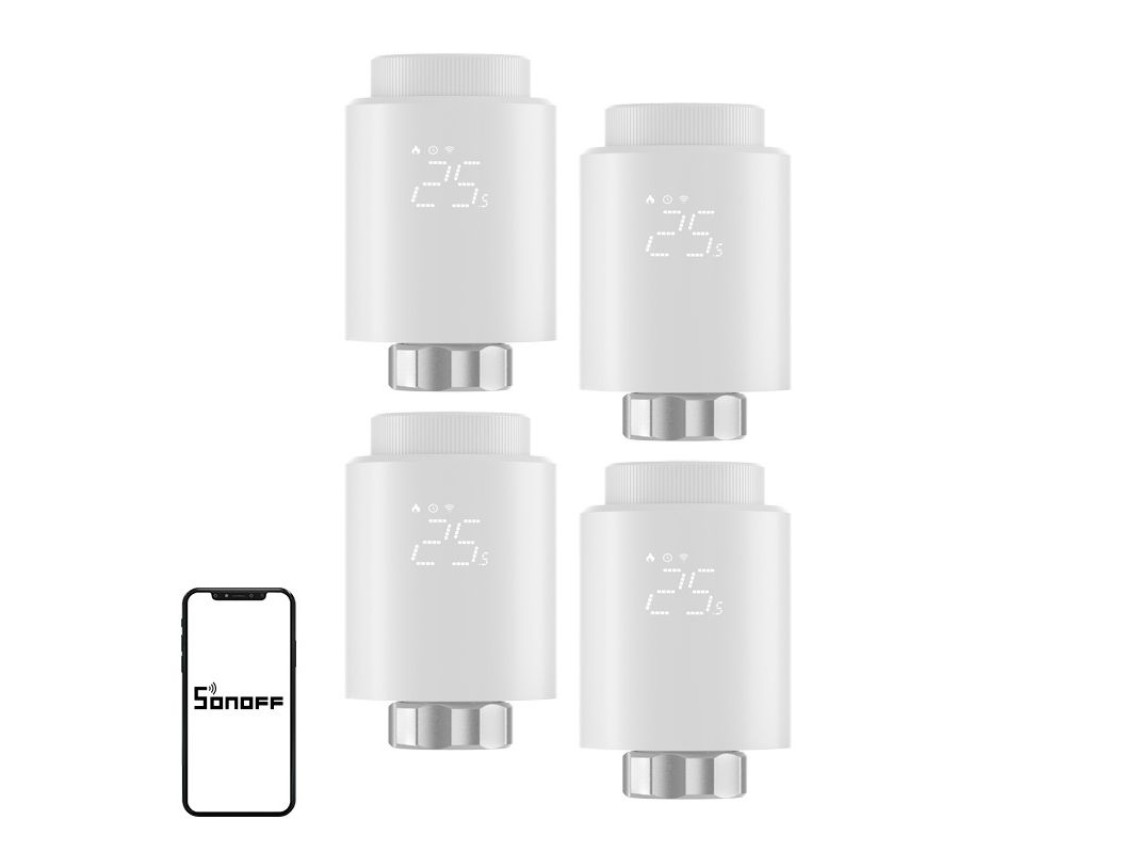 Cabezal termost�tico SONOFF ZigBee TRVZB, paquete de 4