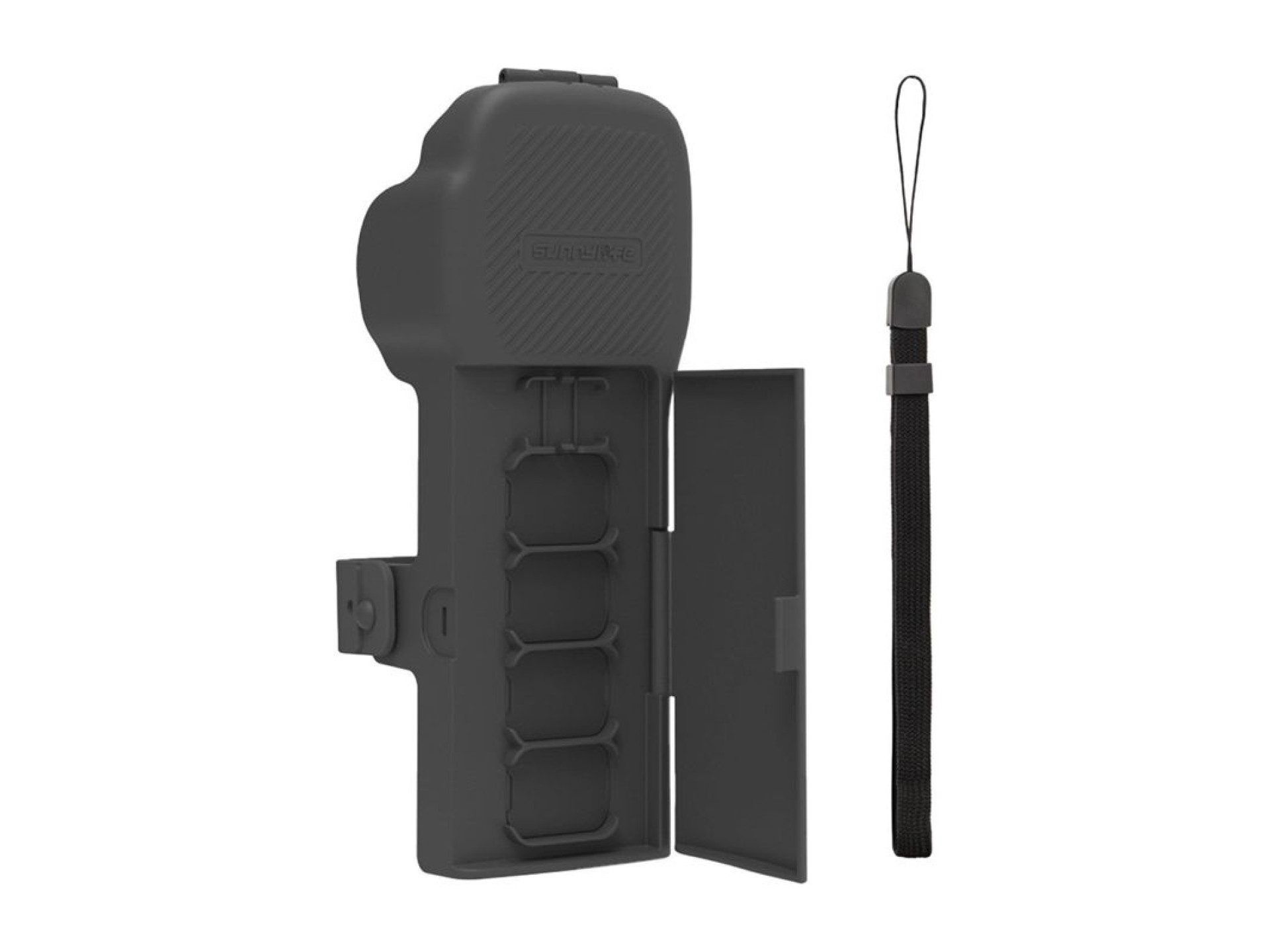 Capa protetora Sunnylife com alça e cordão para Osmo Pocket 3 (cinza)