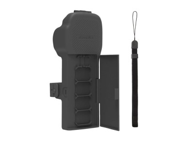 Capa protetora Sunnylife com al�a e cord�o para Osmo Pocket 3 (cinza)