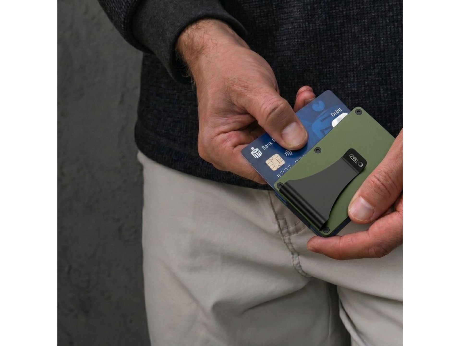 Cartera Tech-Protect Thorn RFID - Verde