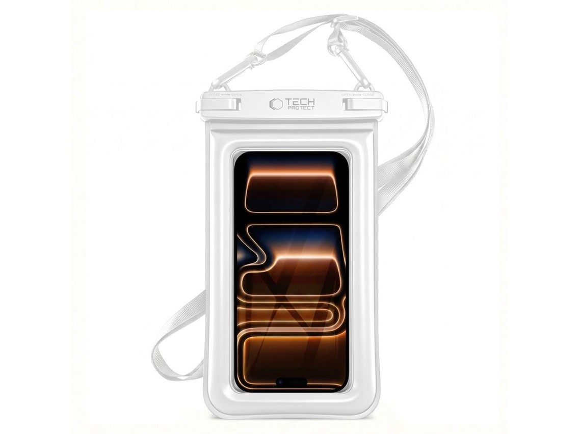 Capa à prova d'água Tech-Protect UWC7 de 6,9" - Branca