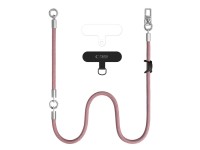 Cordón cruzado para teléfono Tech-Protect C10S (114 cm) + Correa de muñeca (31 cm) - Titanio rosa Cordón cruzado para teléfono Tech-Protect C10S (114 cm) + Correa de muñeca (31 cm) - Titanio rosa